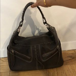 Tods Brown Leather Shoulder Bag